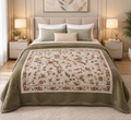 Malibu Premium Printed Single Bed Single Layer Blanket 1.6 Kg  - Dried Herb