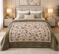 Malibu Premium Printed Single Bed Single Layer Blanket 1.6 Kg  - Dried Herb