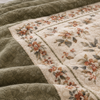 Malibu Premium Printed Single Bed Single Layer Blanket 1.6 Kg  - Dried Herb
