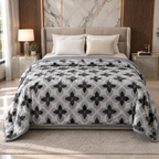 Malibu Premium Printed Single Bed Single Layer Blanket 1.6 Kg  - Walnut