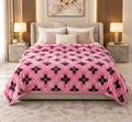 Malibu Premium Printed Single Bed Single Layer Blanket 1.6 Kg  - Rose