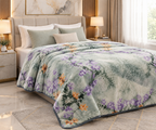 Malibu Premium Printed Single Bed Single Layer Blanket 1.6 Kg  - Glacier