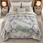 Malibu Premium Printed Single Bed Single Layer Blanket 1.6 Kg  - Glacier