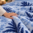 Malibu Premium Printed Single Bed Single Layer Blanket 1.6 Kg   - Denim Blue