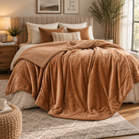Abrazo Premium Sherpa Blanket - Beige
