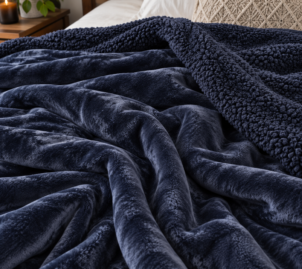 Abrazo Premium Sherpa Blanket - Grey