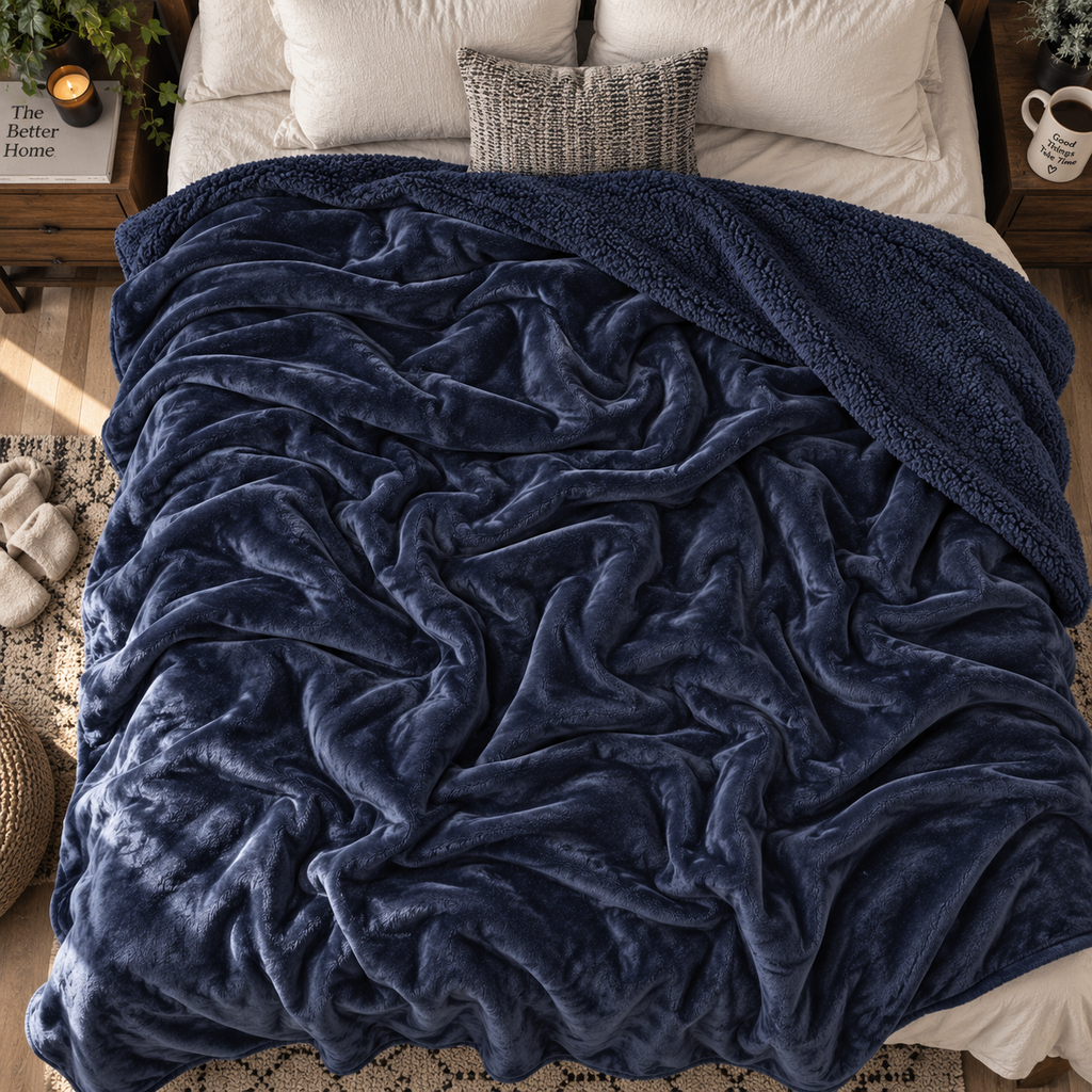 Abrazo Premium Sherpa Blanket - Grey