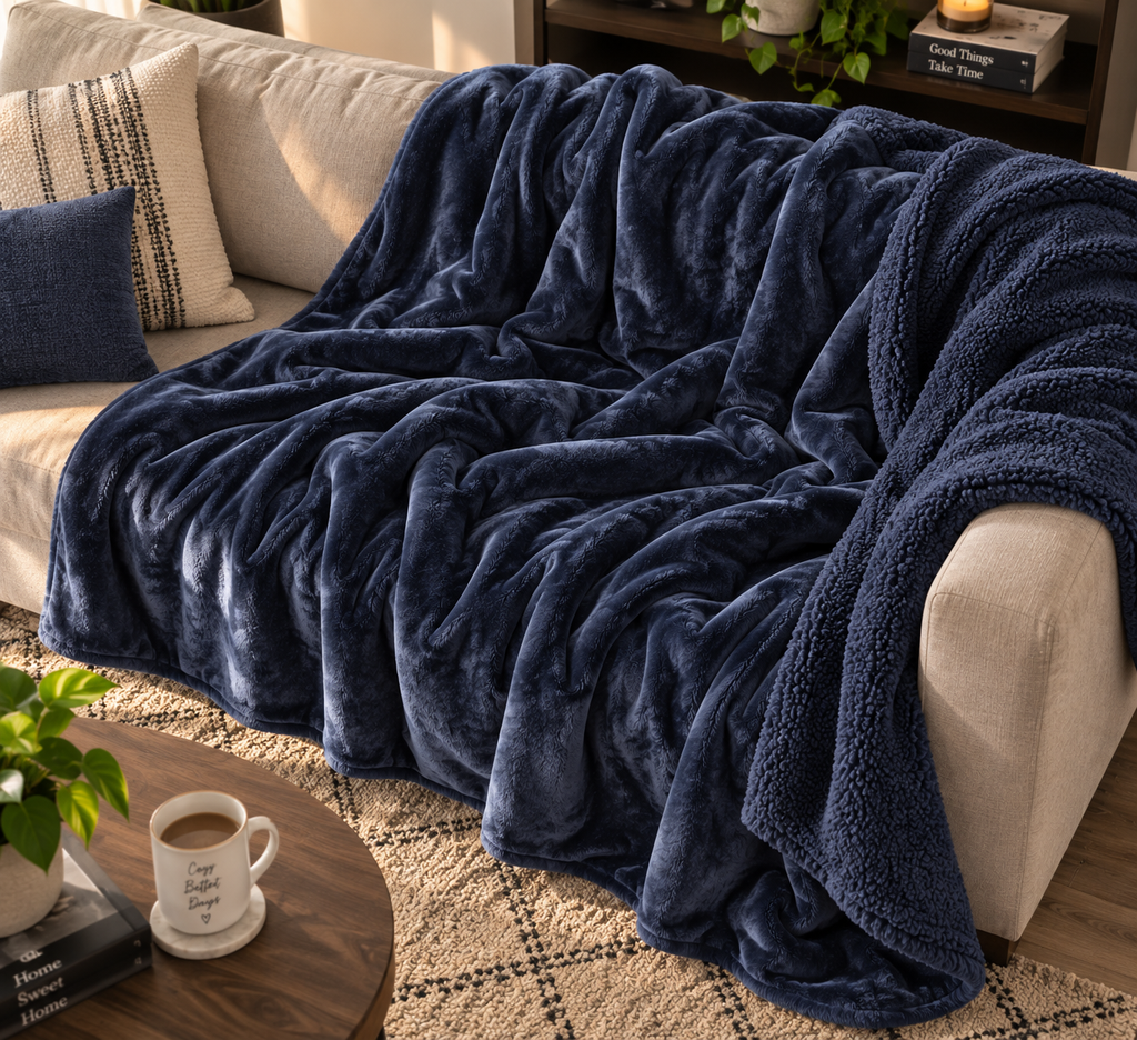 Abrazo Premium Sherpa Blanket - Grey