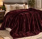 Abrazo Premium Sherpa Blanket - Wine