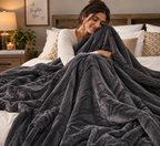 Abrazo Premium Sherpa Blanket - Black