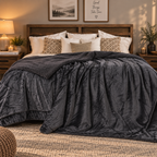 Abrazo Premium Sherpa Blanket - Black