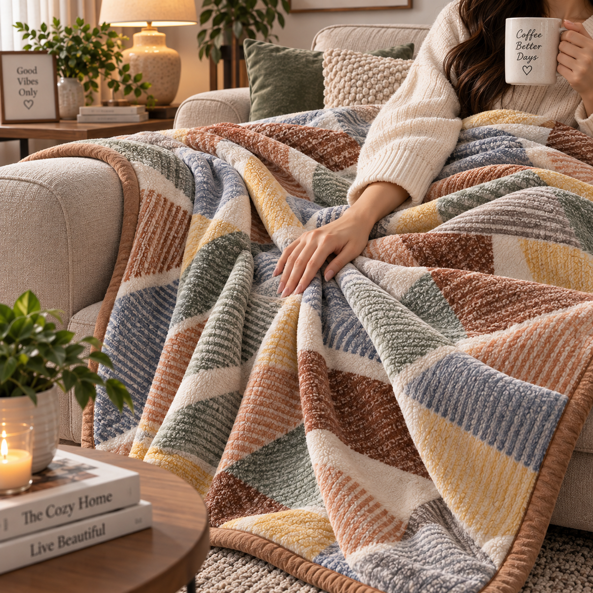 Dreamy Wrap Printed Double Bed Single Layer Blanket - Pista