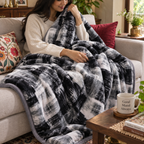 Velvet Rose Printed Single Bed Double Layer Blanket - Grey
