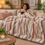 Dreamy Wrap Printed Double Bed Single Layer Blanket - Grey