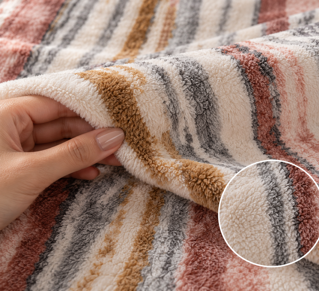 Dreamy Wrap Printed Double Bed Single Layer Blanket - Grey