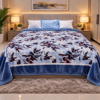 Laguna Printed Double Bed Double Layer 4.5kg Blanket - Blue