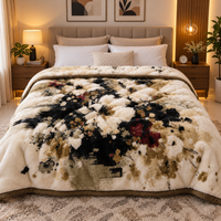 Laguna Printed Double Bed Double Layer 4.5kg Blanket - Dried Herb