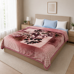 Royal Heaven Premium Double Bed Double Layer Winter Blanket 5.5 KG - Rose