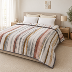 Dreamy Wrap Printed Double Bed Single Layer Blanket - Grey
