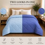Premium Double Bed Reversible Light Weight Comforter - Violet