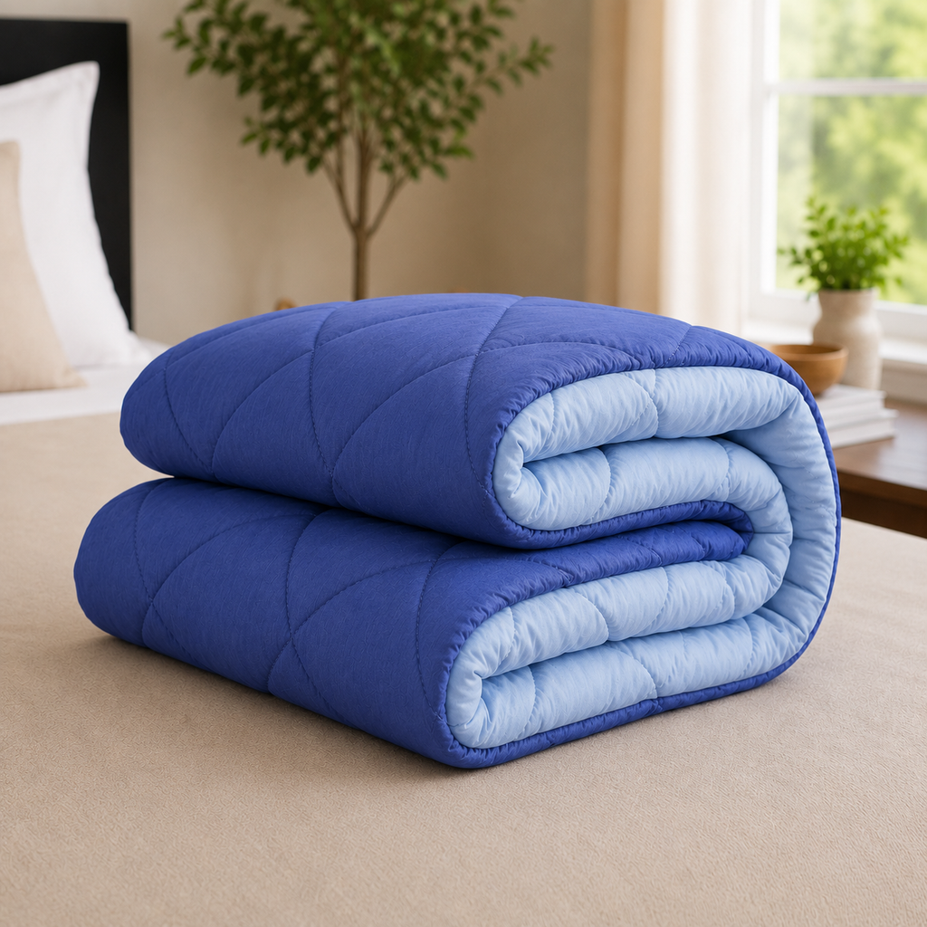 Premium Double Bed Reversible Light Weight Comforter - Violet
