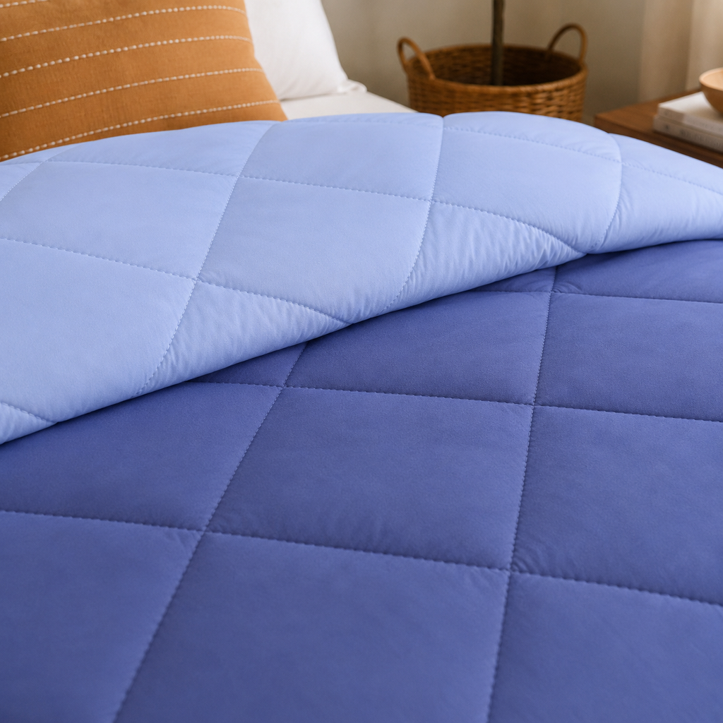 Premium Double Bed Reversible Light Weight Comforter - Violet
