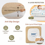 Water Proof 3 Layer Mattress Cover - Beige