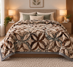 Royal Heaven Premium Double Bed Double Layer Winter Blanket 5.5 KG - Chocolate