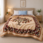 Royal Heaven Premium Double Bed Double Layer Winter Blanket 5.5 KG - Beige