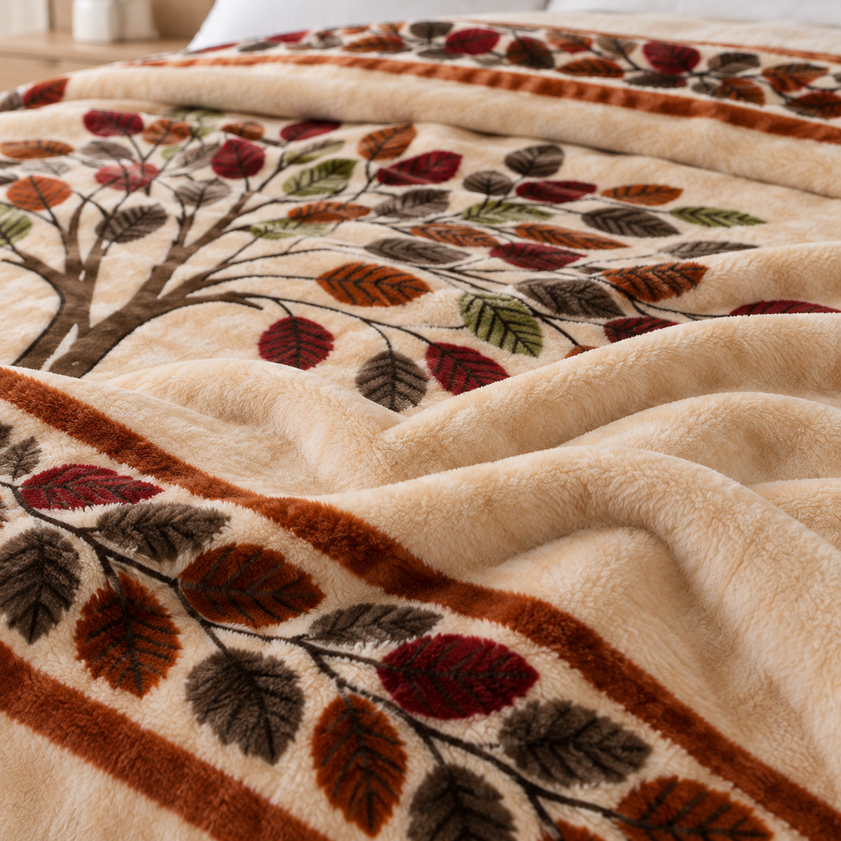 Royal Heaven Premium Double Bed Double Layer Winter Blanket 5.5 KG - Beige
