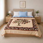 Royal Heaven Premium Double Bed Double Layer Winter Blanket 5.5 KG - Beige