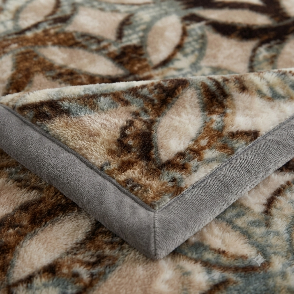 Royal Heaven Premium Double Bed Double Layer Winter Blanket 5.5 KG - Chocolate