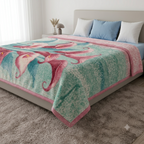 Dreamy Wrap Printed Double Bed Single Layer Blanket - Teal
