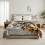Royal Heaven Premium Double Bed Double Layer Winter Blanket 5.5 KG - Grey