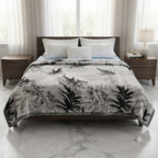 Malibu Premium Printed Single Bed Single Layer Blanket 1.6 Kg  - Grey