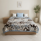 Royal Heaven Premium Double Bed Double Layer Winter Blanket 5.5 KG - Denim