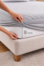 Water Proof 3 Layer Mattress Cover- Grey