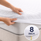 Water Proof 3 Layer Mattress Cover - White