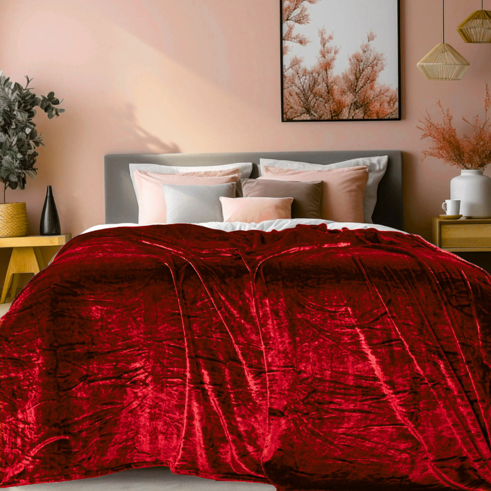 Scarlet Red - Super Soft All Season Premium AC Blanket