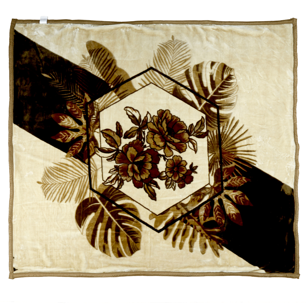 Tulip Heavy Winter Season Double Bed Reversible Blanket  - Ambrose Green