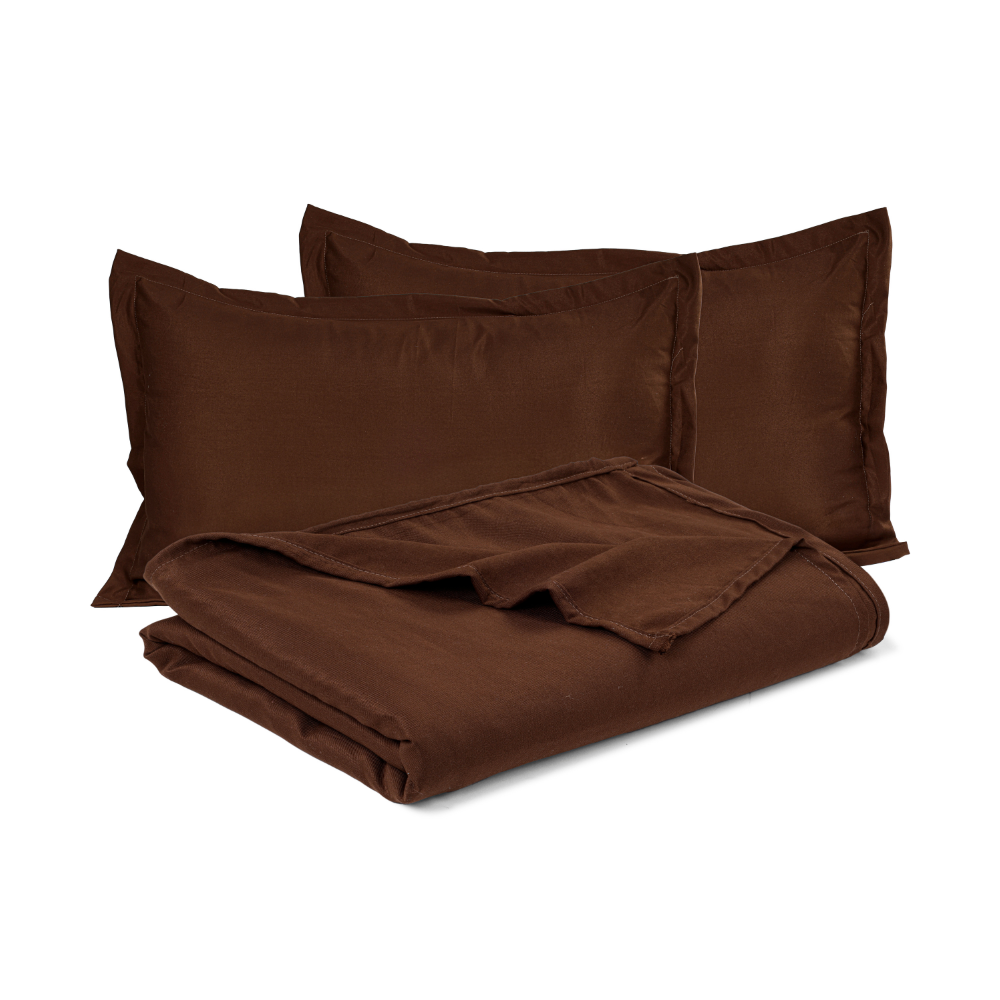 Premium Flat Bedsheet Set with Pillow Covers – Caramel