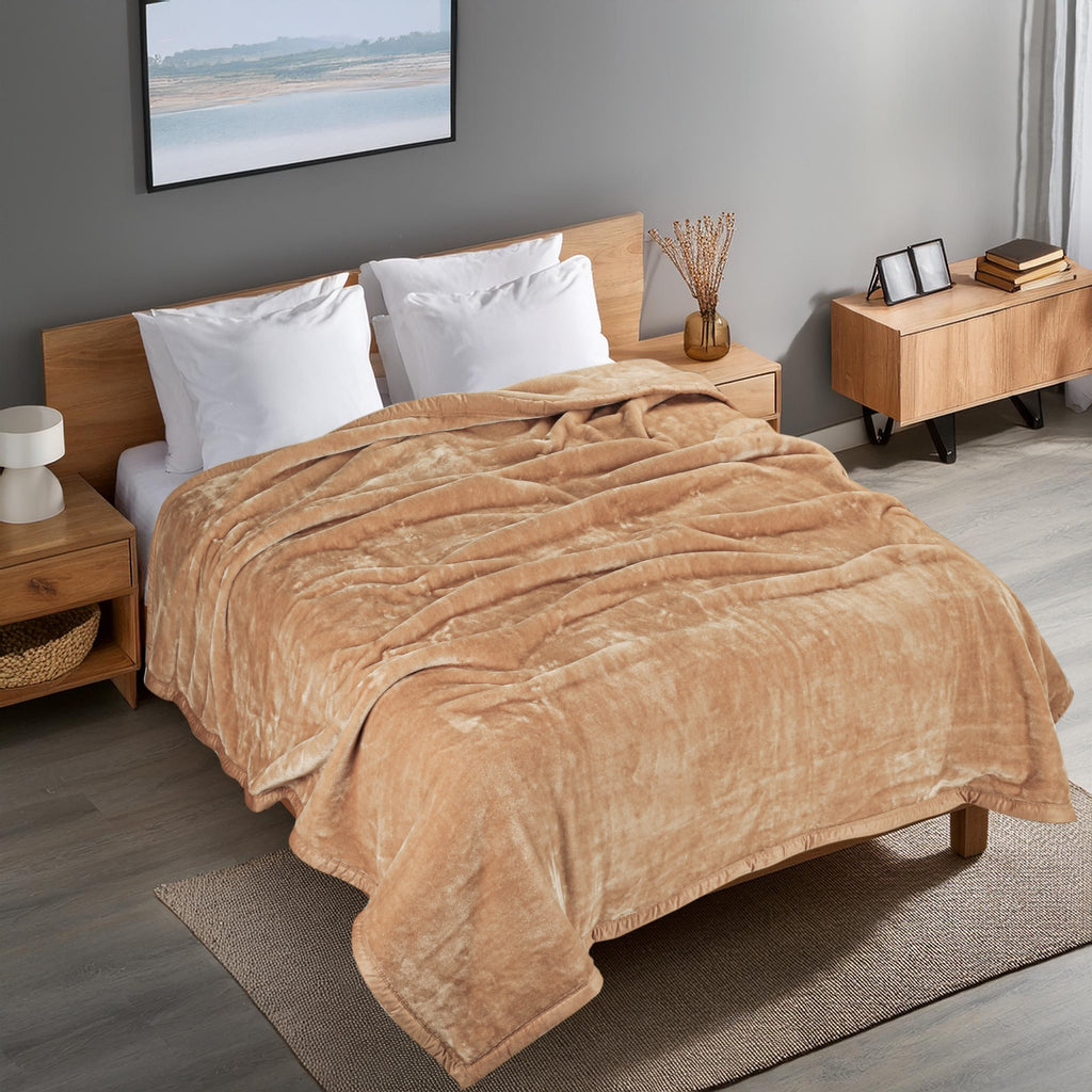 Beige Shade -  Premium Double Bed All Season Blanket