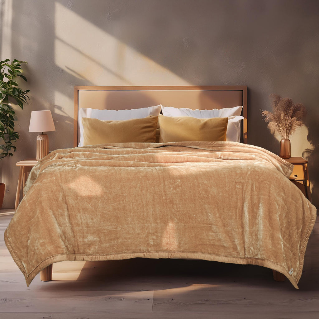 Beige Shade -  Premium Double Bed All Season Blanket