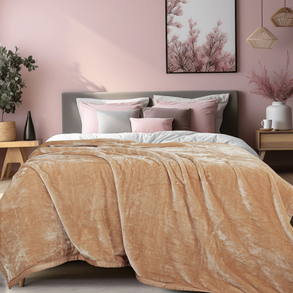 Beige Shade -  Premium Double Bed All Season Blanket