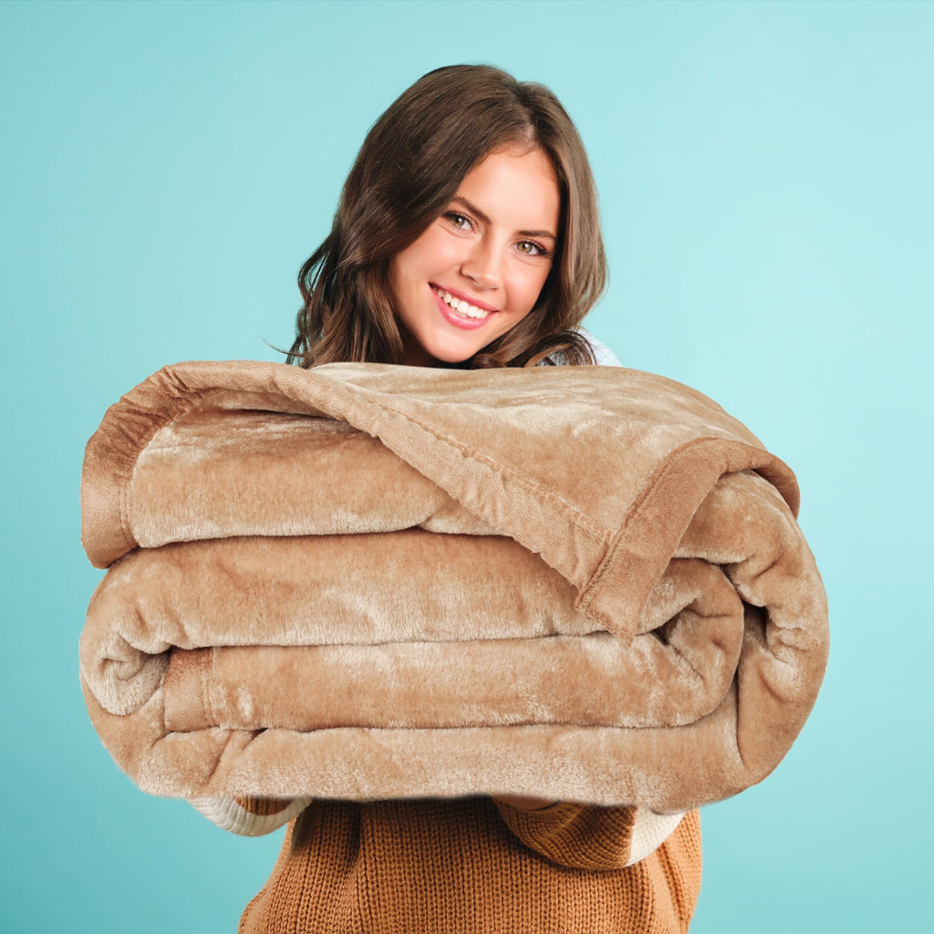 Beige Shade -  Premium Double Bed All Season Blanket