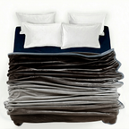 Ombre Heavy Winter Season Double Bed Reversible Blanket  - Ebony