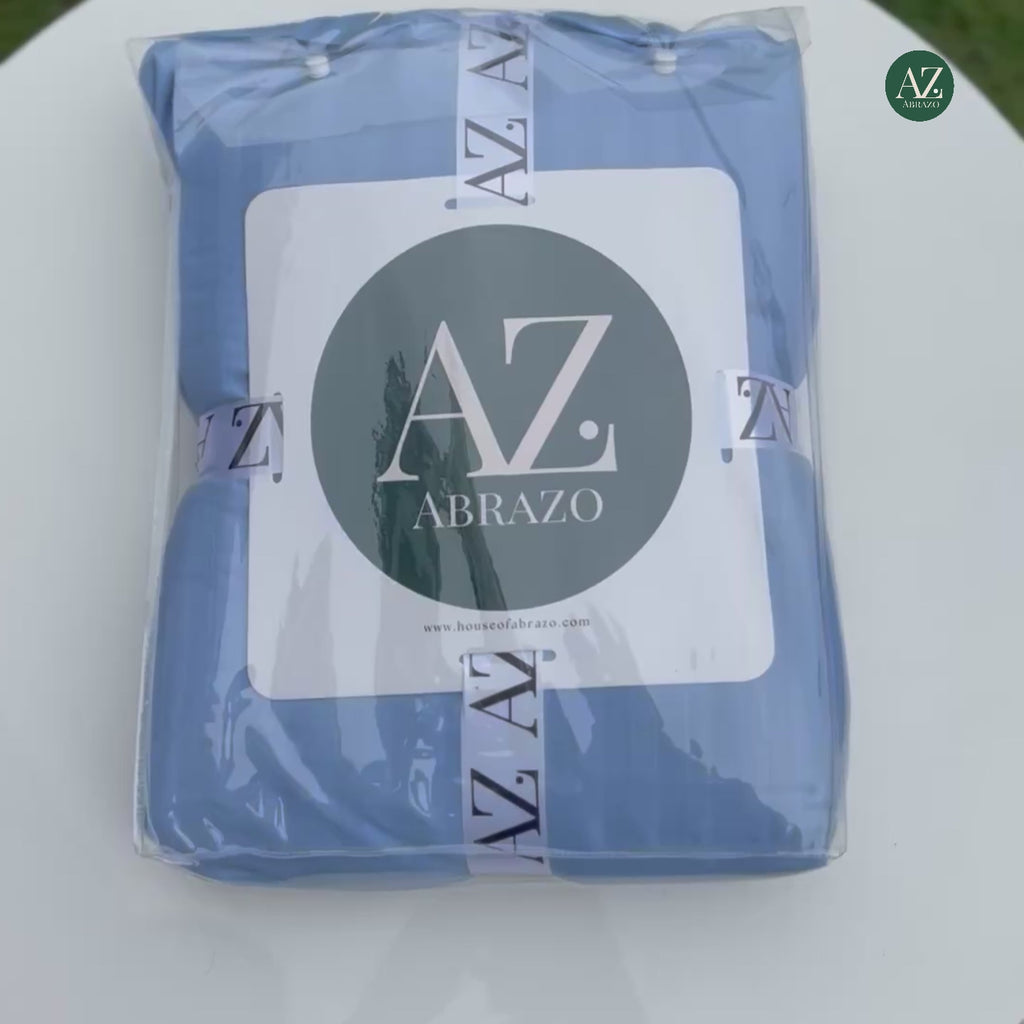 Blue Whisper - Cotton Feel Fitted Bedsheet Set