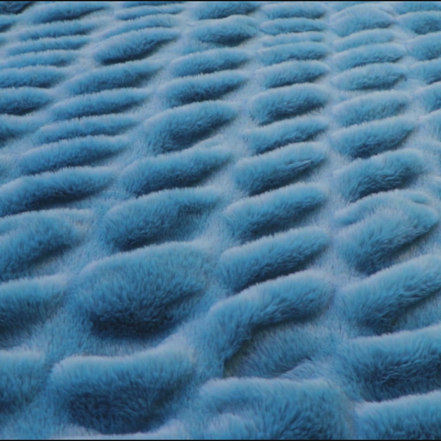 Rabbit Faux Fur Blanket – Limited American Edition - Sapphire