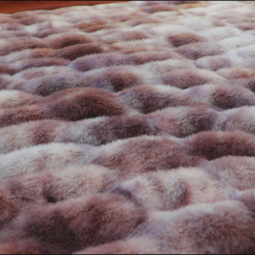 Rabbit Faux Fur Blanket – Limited American Edition - Walnut