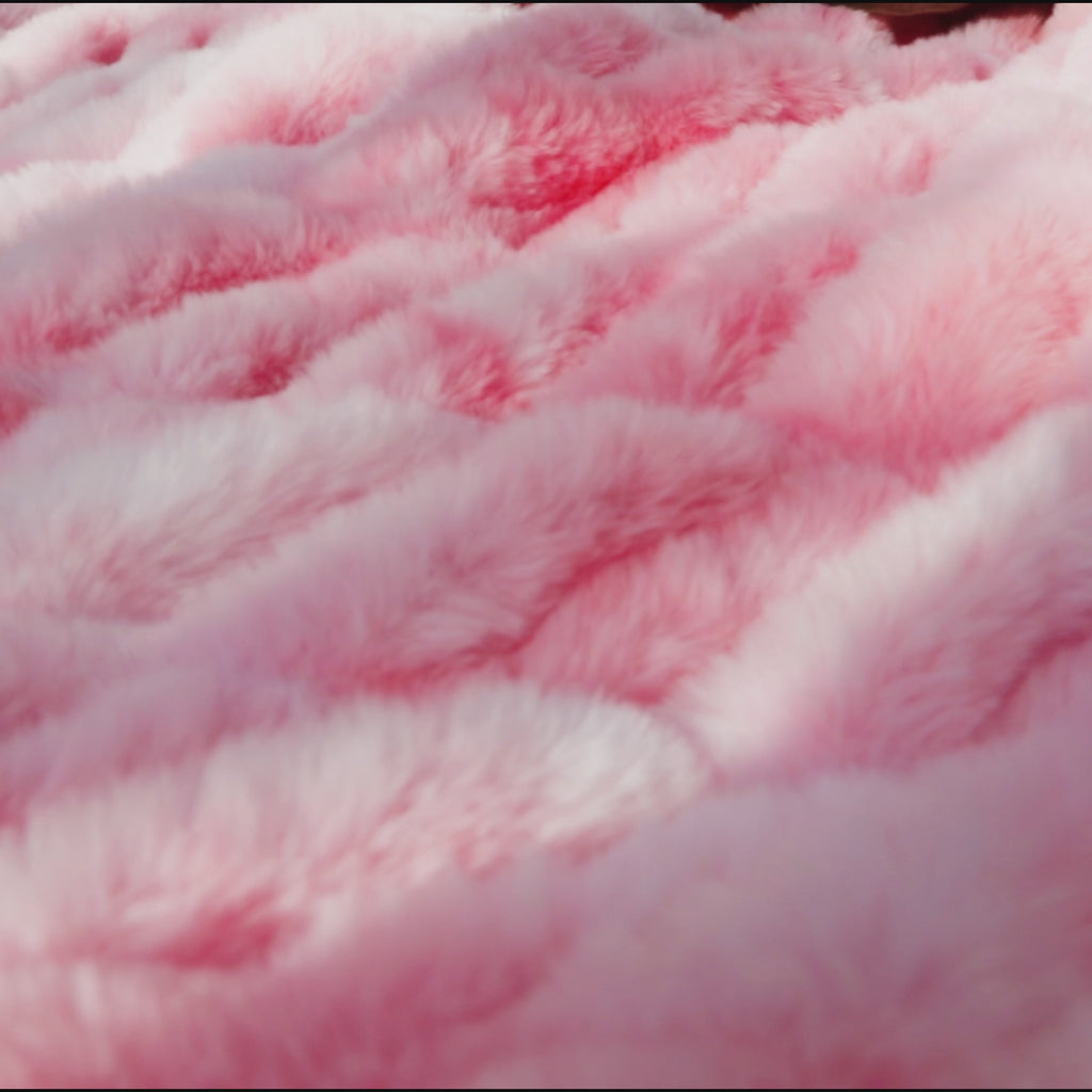 Rabbit Faux Fur Blanket – Limited American Edition - Flamingo